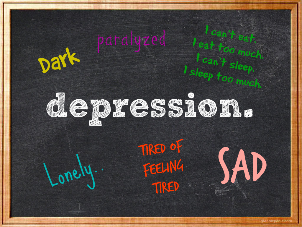 depression chalkboard